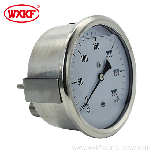 100mm panel mount pressure gauges with U clamp